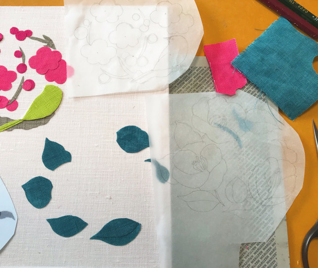 1月コラージュ　　制作過程　2019.1.15