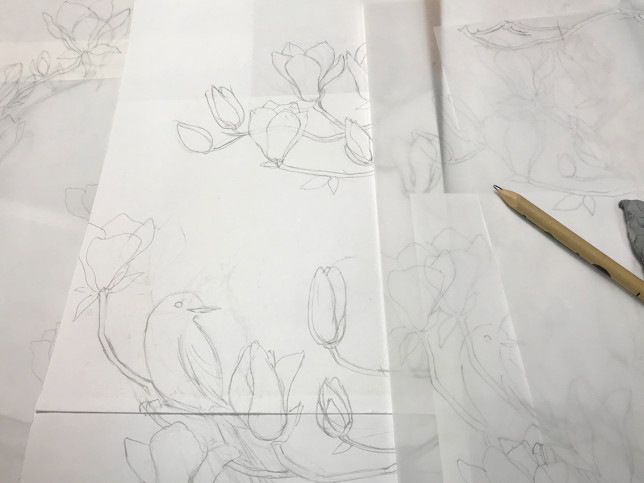 3月コラージュ　　制作過程　2019.1.25