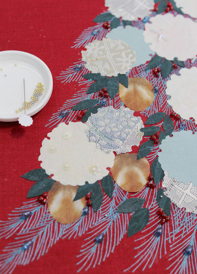 12月コラージュ　ツリー　制作過程　2018.2.16